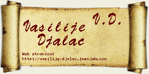 Vasilije Đalac vizit kartica